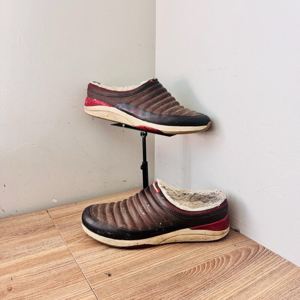 Merrell Applaud Slides brown quilted leather Women’s Size 9.5